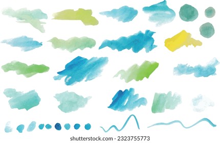 Watercolor. Gradient vector frame with watercolor touch.