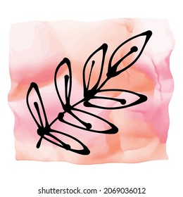 Watercolor graffiti background.ink brush strokes pattern in doodle grunge texture style.Handdrawn trendy design, watercolor blotted background for a logo, cards, invitations, posters, banners.
