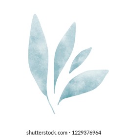 Watercolor graphic of leaves design