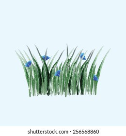 watercolor grass