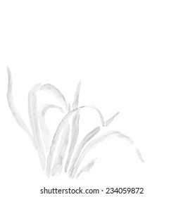 Watercolor grass drawed by hand. Hand painted watercolor background.
