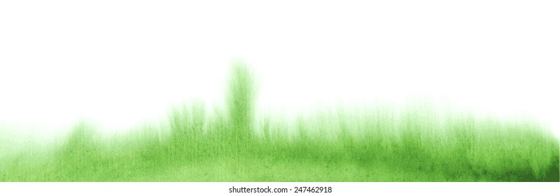 Watercolor Grass. Vector