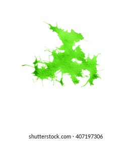 watercolor green asymmetrical stain, background for text