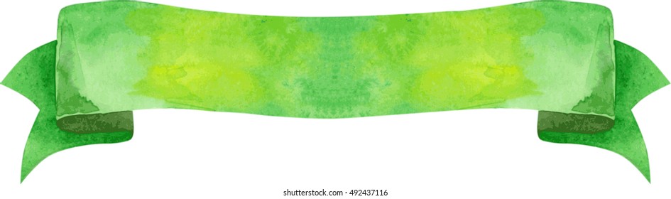 Watercolor Green Banner