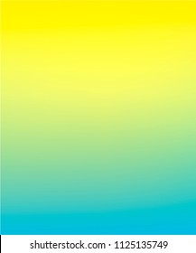 Watercolor Green, Blue And Yellow Abstract Textures. Gradient Illustration Background