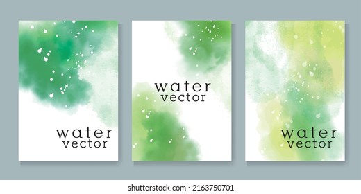 Watercolor green leaf background image