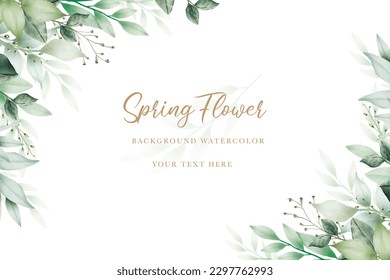 Premium Vector  Mint green floral background flower border