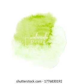 Fondo de pintura verde acuarela - Vector. Diseño orgánico abstracto de arte perfecto para logotipo y banner de venta.