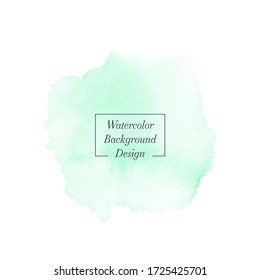 Watercolor green shadow paint background - Vector. Perfect art abstract design for logo, sale banner or postcard.