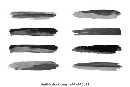 Watercolor grey, black brush strokes