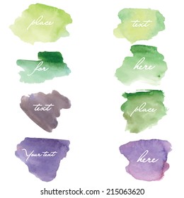 Watercolor grunge  spots.  Vector banners for your design.