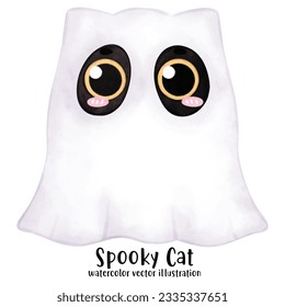 Watercolor Halloween illustration. Hand drawn holiday, Black cat, watercolor cat, cute black cat halloween, Halloween Black Cat