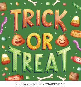 watercolor halloween lettering vector design illustration