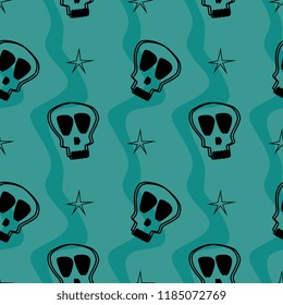 watercolor Halloween pumpkin and ghost cute seamless pattern. vector illustration for fashion textile print and wrapping with festive design.
