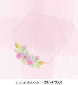 Watercolor hand drawing floral design 