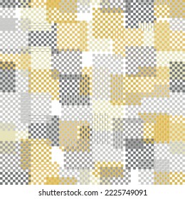 Watercolor hand drawn blue rectangles, squares texture.  Abstract vector hand drawn background.