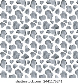 watercolor hand drawn cow seamless pattern