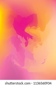 Watercolor hand drawn gradient background. Abstract vector illustration. Hand drawn painting, color splashing on the paper. Expressive abstract watercolor illustration for wallpapers and postcards.