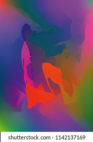 Watercolor hand drawn gradient background. Abstract vector illustration. Hand drawn painting, color splashing on the paper. Expressive abstract watercolor illustration for wallpapers and postcards.