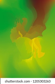 Watercolor hand drawn gradient background. Abstract vector illustration. Hand drawn painting, color splashing on the paper. Expressive abstract watercolor illustration for wallpapers and postcards.