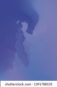 Watercolor hand drawn gradient background. Abstract vector illustration. Hand drawn painting, color splashing on the paper. Expressive abstract watercolor illustration for wallpapers and postcards.
