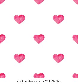 Watercolor hand drawn heart. Vector illustration.