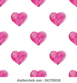 Watercolor hand drawn heart. Vector illustration.