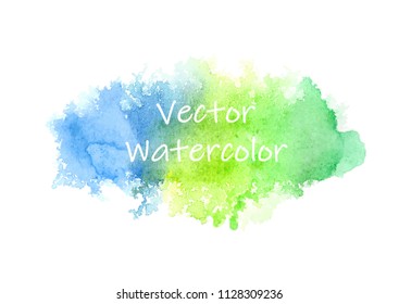 watercolor hand drawn isolated vector wash spot on white background for text design, web. Eps 10
