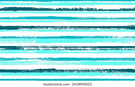 Watercolor hand drawn rough stripes vector seamless pattern. Abstract tartan plaid print design. Retro geometric rough stripes, lines banner background. Endless backdrop.