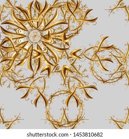 Watercolor, hand drawn. Seamless pattern background. Vector illustration. - stock. Design wrapping and gift paper, greeting cards, banner and posters design. Doodles on brown, gray and beige colors.
