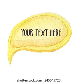 Watercolor hand drawn speech bubble, eps10