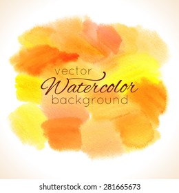 Watercolor hand painted abstract background. Template for your design. vector illustration
