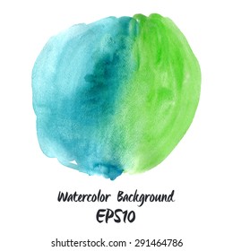 Watercolor hand painted background. Vector art illustration.