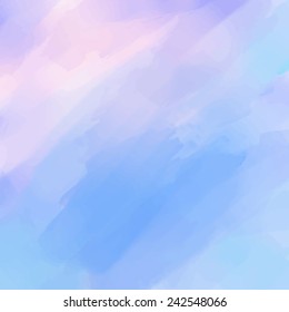 Watercolor hand painted brush strokes background. Traced vector illustration, eps10. 