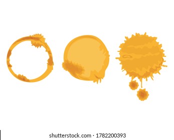 Watercolor hand painted circle shape design elements. sale and discount abstract design. Blot Vector Art on white background 