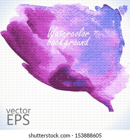 Watercolor hand painted shape