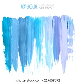 watercolor hand painted stripes. Realistic vector graphics.