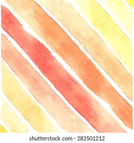 Watercolor hand painted strips frame 