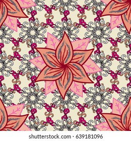 Watercolor hand painting of abstract blue flowers, seamless pattern vector background.