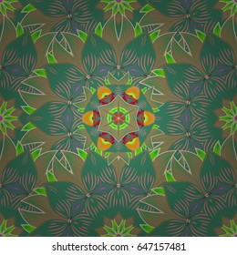 Watercolor hand painting of abstract blue flowers, seamless pattern vector background.