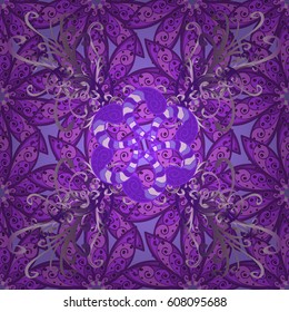 Watercolor hand painting of abstract flowers, seamless pattern vector background.