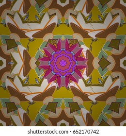 Watercolor hand painting of abstract flowers, seamless pattern vector background.