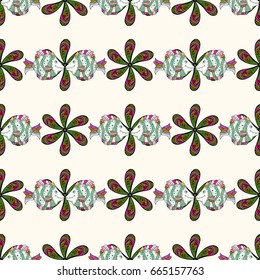 Watercolor hand painting of abstract flowers, seamless pattern vector background.