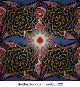 Watercolor hand painting of abstract flowers, seamless pattern vector background.