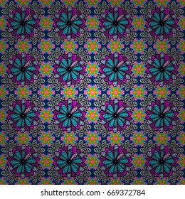Watercolor hand painting of abstract flowers, seamless pattern vector background.