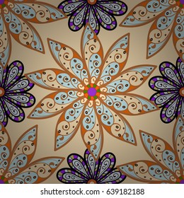 Watercolor hand painting of abstract red flowers, seamless pattern vector background.