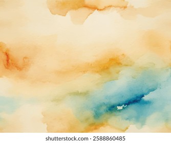 Watercolor hand painting colorful abstract background with paper texture