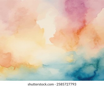 Watercolor hand painting colorfull abstract background