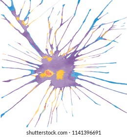 Watercolor handdrawn blot
