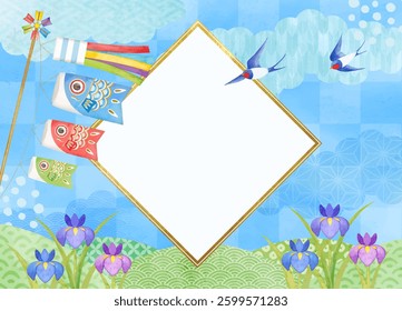 Watercolor hand-drawn children's day background illustration material